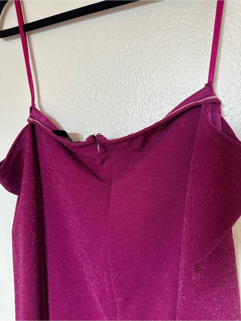 REVOLVE Magenta Off-Shoulder Mini Dress with Dramatic Bell Sleeves - Picture 3 of 4